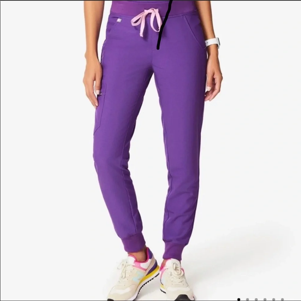 Figs Women's Purple Scrub Top - Picture 2 of 8